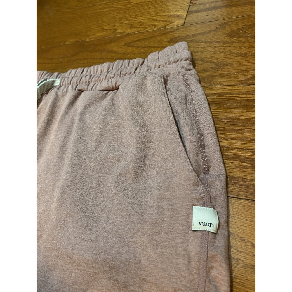 Vuori Performance Joggers Womens Large Heather Pink Dream Knit Tapered Excellent - Picture 5 of 6
